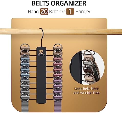 ZEDODIER 2 Pack Tie Hanger, Tie Organizer for Closet, Holds 40 Ties - Image 5