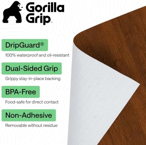 GORILLA GRIP Shelf Liner, Kitchen Drawer Protector, 12x240 Wood - Image 2