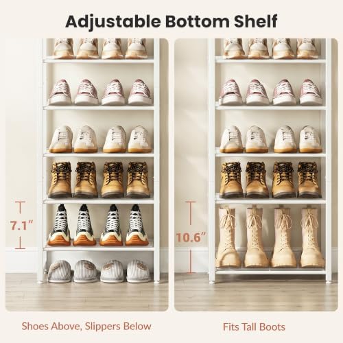 Narrow Shoe Rack 10-Tier, Tall Shoe Organizer for Small Spaces - Image 6