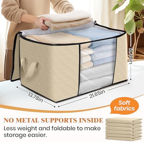 Fab totes 3 Pack Storage Bags for Clothes Blanket Storage Bins with Lids - Image 2