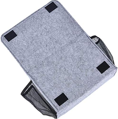 Zafit Bedside Caddy, Large Size Bedside Storage Organizer Bedside Organizer Caddy for Magazine Remotes Phone (13.4'' x 18.1'' Plus Size, Light Grey) - Image 5