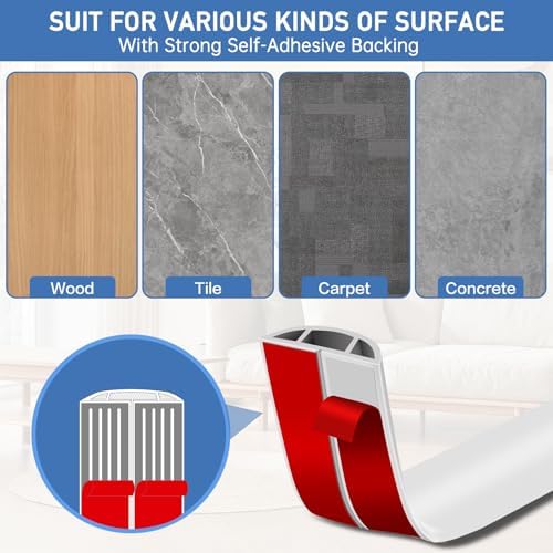 LSGCQ Floor Cord Cover Self Adhesive Cord Hider Floor Cable Management - Image 4