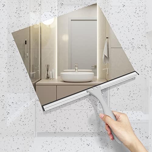 AmazerBath Squeegee for Shower Glass Doors - All-Purpose Squeegee with Hook for Shower Doors, Windows, Mirrors, Tiles and Car Glass, 12 Inches - Image 5