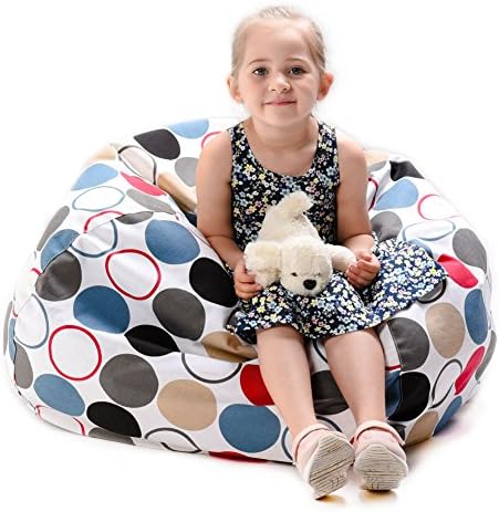 YuppieLife Stuffed Animal Storage Bean Bag Cover, 27" Velvet Toy Organizer by YuppieLife