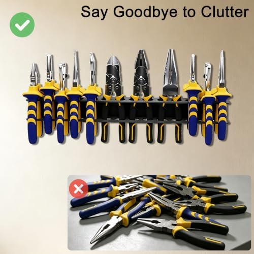 Screwdriver Organizer, Pliers Rack, Heavy Duty Wall Mounted Tool Storage Rack, Hand Tools Organizer, Metal Organizer for Garage Workshop, Garage Tool Organizer Wall Mount, 15.75 Inch - Image 4