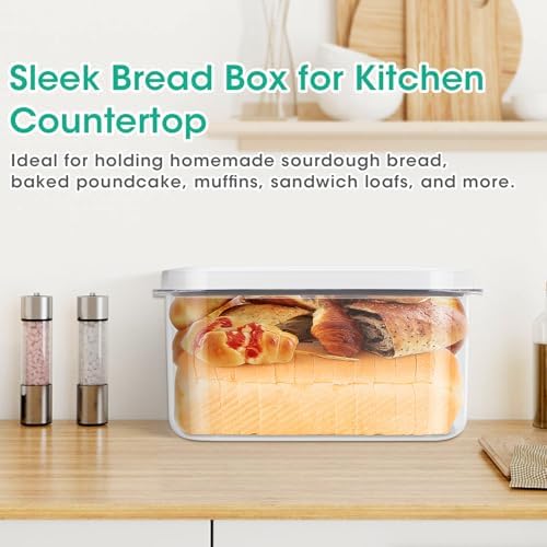 Airtight Dry Food Flour Container 6.5 Qt, Large Bread Box for Countertop - Image 6
