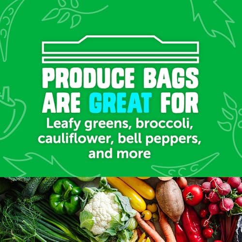 Ziploc Food Storage Produce Bags, Seal Top to Keep and Control Moisture, 15 Count (Pack of 12) - Image 4