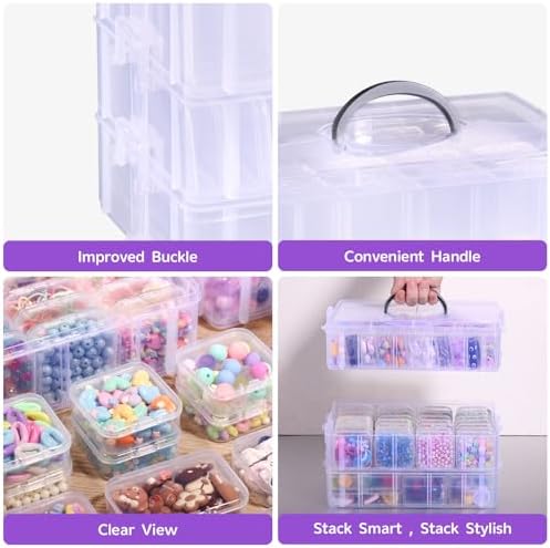 Bead Organizers and Storage, 56 Pcs Small Plastic Containers with Lids - Image 7