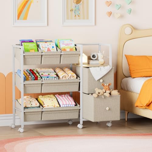 Modanais Kids Toy Organizers and Storage Bins, Off White - Image 5