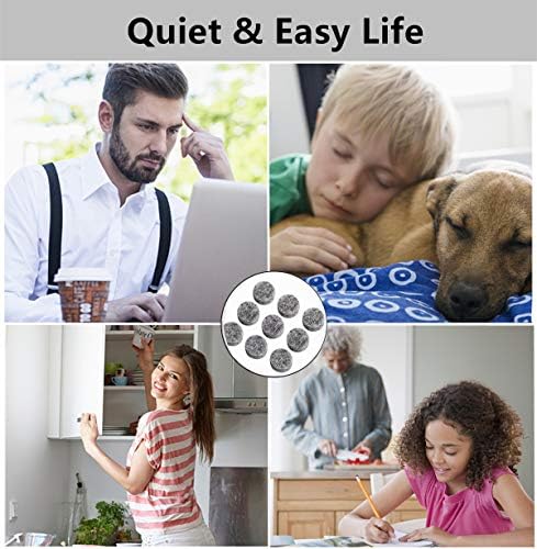 Felt Cabinet Door Bumpers-Small Felt Pads for Cabinet Doors, 3/8" Diameter 100PCS, 5mm Thick Self Adhesive Gray - Image 7