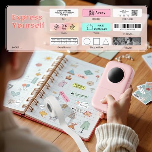 Phomemo D30 Portable Thermal Printer, Bluetooth Mini Label Maker Machine - Image 2