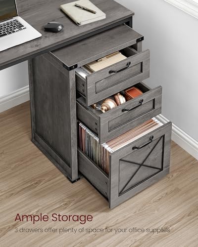 VASAGLE File Cabinet with 3 Drawers, Printer Stand, Fit A4 Letter Size - Image 4