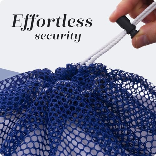 Handy Laundry Mesh XL Laundry Bag 24"x36", Heavy Duty Drawstring, Blue - Image 5