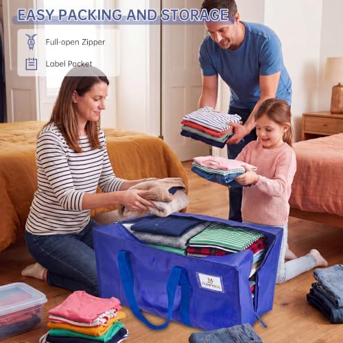 6 Pack Extra Large Moving Sturdy & Durable Storage Bags - Image 4