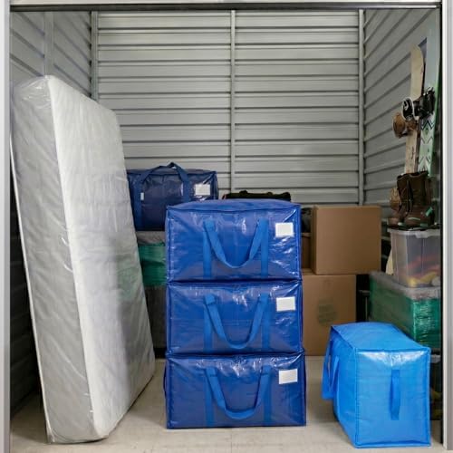 TICONN 16 Pack Extra Large Moving Bags Heavy Duty with Zippers & Carrying Handles, Durable Storage Bags Moving Boxes for Closet Organizers and Storage (16 Pack, Olive) - Image 4