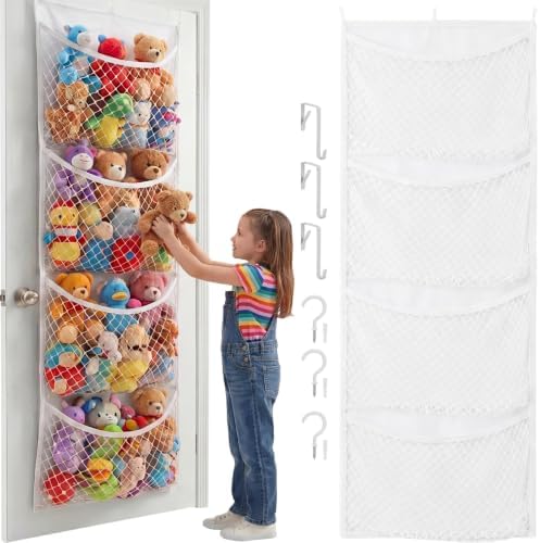 Ofiray-home Over The Door Stuffed Animal Storage，White：Widen by Ofiray-home