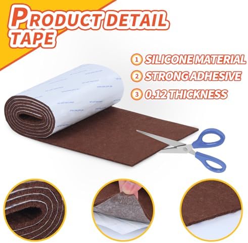 Felt Furniture Pads, 40 x 5 x 0.12 Inch Felt Strips - Image 4
