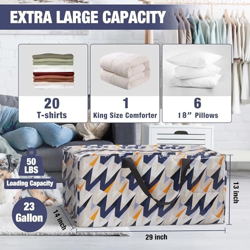 WORKPRO 6 Pack Extra Large Moving Bags with Backpack Straps & Handles - Image 4