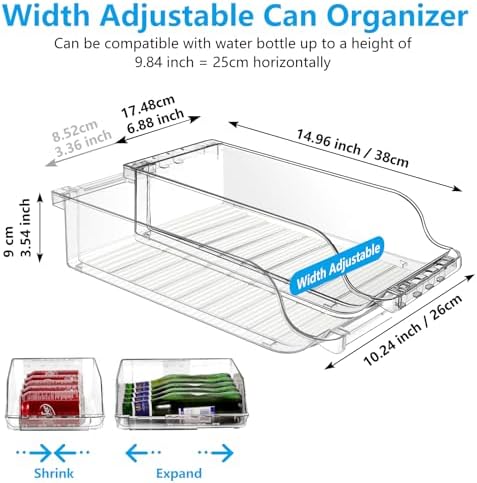 2 Packs Refrigerator Organizers and Storage Width Adjustable - Image 2