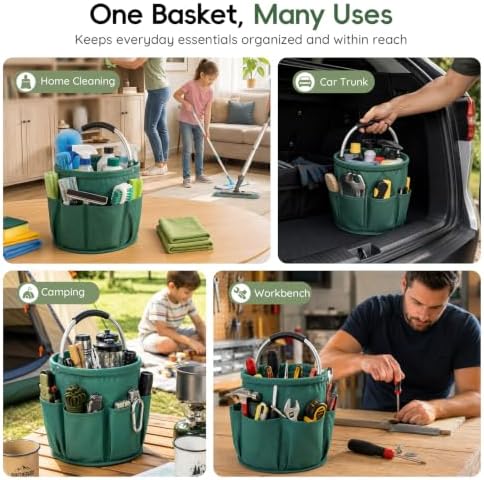 Cleaning Caddy with Handle,Cleaning Supplies Organizer Bucket - Image 4