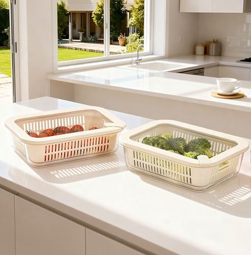 Urban Green Glass Food Storage Containers with Glass Lids, Microwave Safe Food Container Set, Aitight Meal Prep Container Set, BPA Free Colander, LeakProof, 2 Pack - Image 6