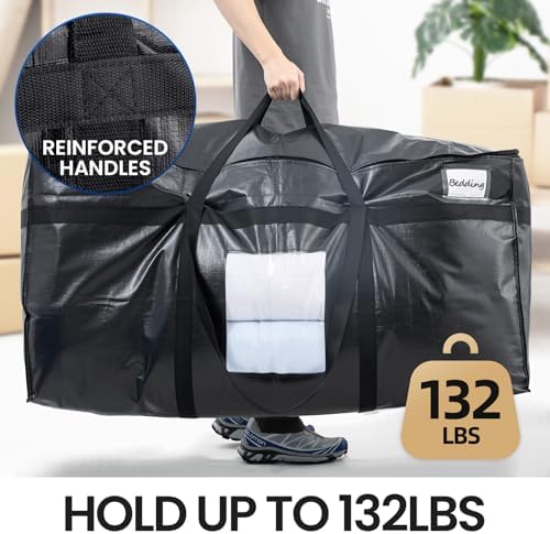 TAILI 1 Pack 69 Gallon Extra Large Storage Bags with Visible Window,Black - Image 2