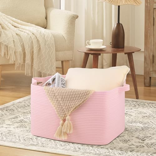 OIASKET 65L Extra Large Blanket Basket Living Room, 19.7"x15.8"x11.8" - Image 3