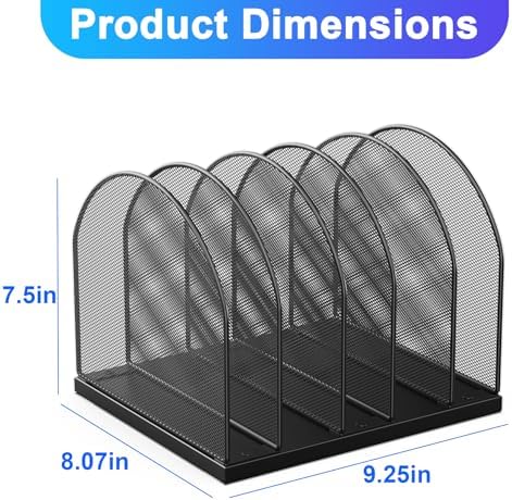 gianotter Desktop File Organizer with 5 Compartments - Image 3