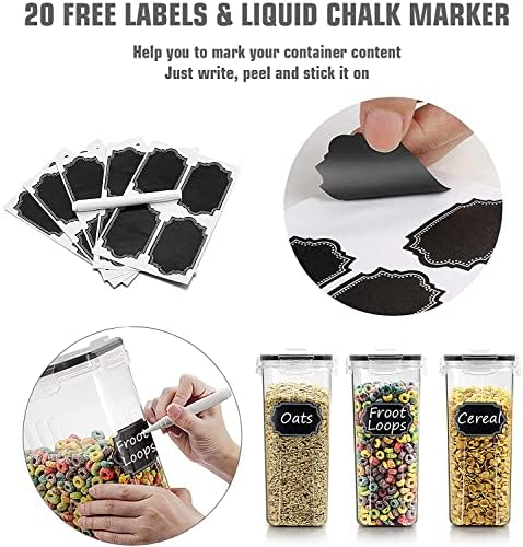 Wildone Cereal Containers Storage Set 2.5L, 8 Pack - Image 6