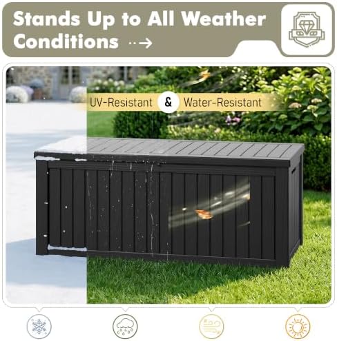 Outdoor Storage Box Waterproof, 220 Gallon Deck Box for Patio Storage - Image 4