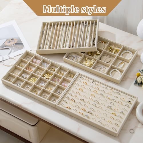 Large Velvet Jewelry Tray Display Drawer Inserts 2 Pack - Image 7
