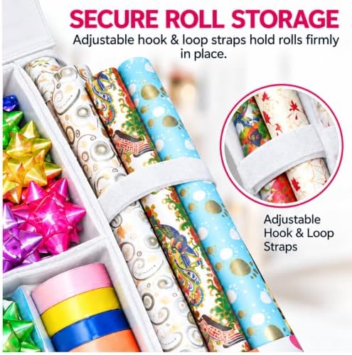 Freegrace Hanging Gift Wrap Organizer - Wrapping Paper Storage Bag, 41 Inch - Image 5