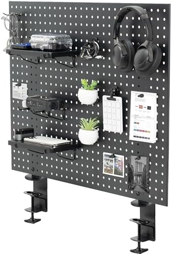 VIVO Black Clamp-on 30 x 24 inch Desk Pegboard, PP-DK30B-1 by VIVO