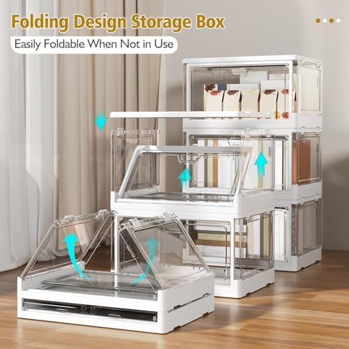 Kmiectse Clear Storage Bins with Lids 3 Pack 【Stackable & Sturdy】 - Image 5