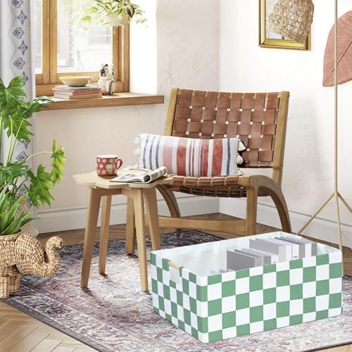 Storage Bin for Shelves Rectangle Closet Baskets Foldable Box with Handles, Gray Storage Bins, Storage Boxes for Home Office Car Dormroom - Image 3