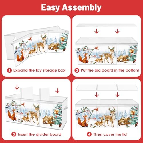Toy Storage Box with Lids Extra Large Collapsible Toy Box Chest for Kids - Image 6