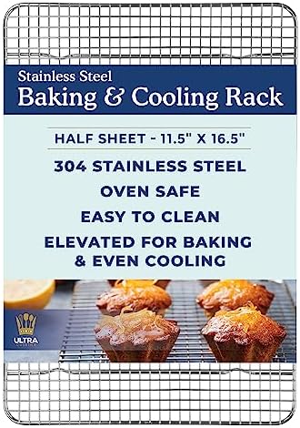 Ultra Cuisine Durable Cooling Rack for Cooking and Baking - 11.5" x 16.5" by UltraCuisine
