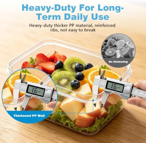 4 Pack Heavy-Duty Fruit Storage Containers for Fridge, Produce Fresh Keeper - Image 5