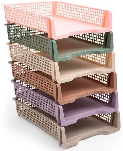 Geetery Turn in Trays Classroom, Terrazzo Color, Set of 6 by Geetery