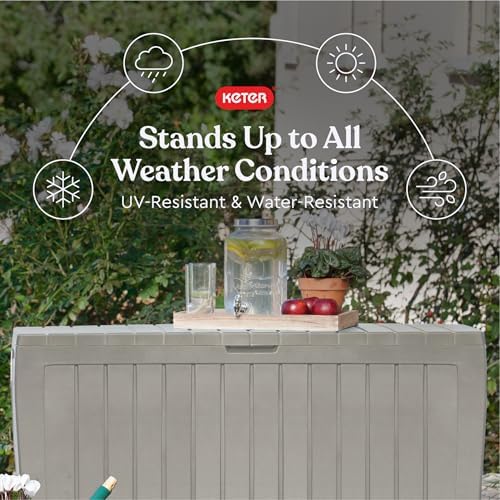 Keter Marvel 71 Gal Outdoor Storage Box for Patio and Pool Accessories - Image 3