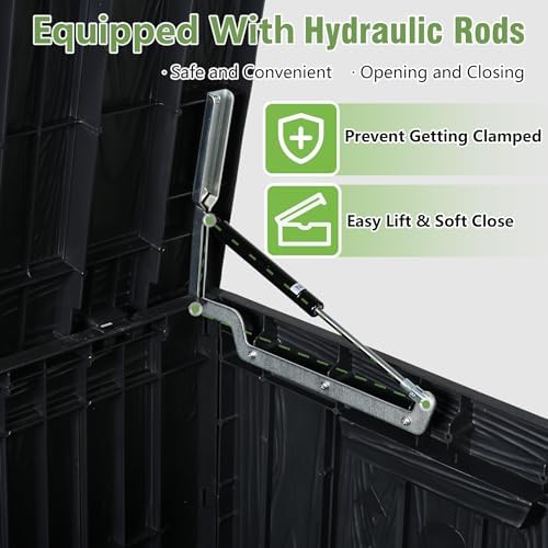 Outdoor Storage Box Waterproof, 110 Gallon Deck Box for Patio Storage - Image 3