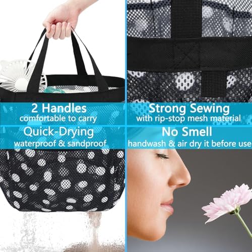 Fammart Mesh Shower Caddy Portable, Shower Bag College Dorm Room Essentials - Image 7