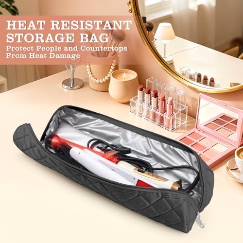Suafrnut Large Heat Resistant Hot Hair Tools Organizer Bag(17.7" x 3.9") - Image 2