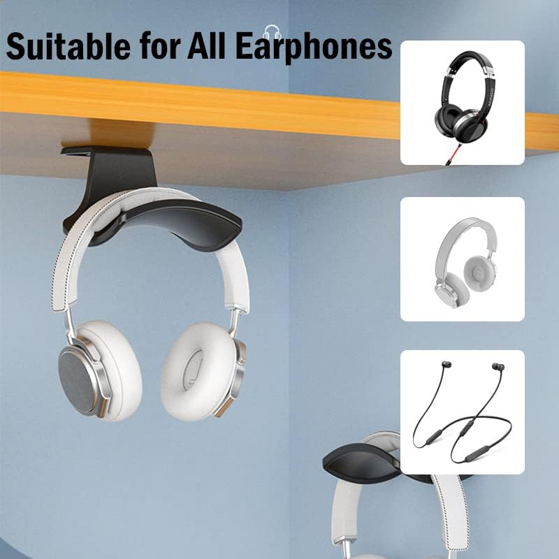 2-Pack Never Fall Headphone Hook Hanger Wall Mount Headset Holder - Image 2
