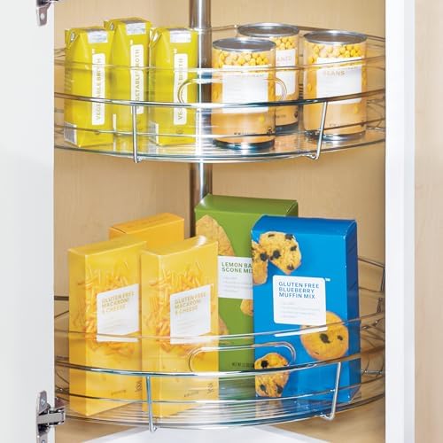 iDesign Clear Plastic 1/4 Wedge Bin, Corner Lazy Susan Cabinet Style - Image 3