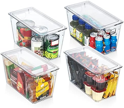 ClearSpace Plastic Storage Bins with Lids for Pantry & Fridge, 4 Pack - Image 3