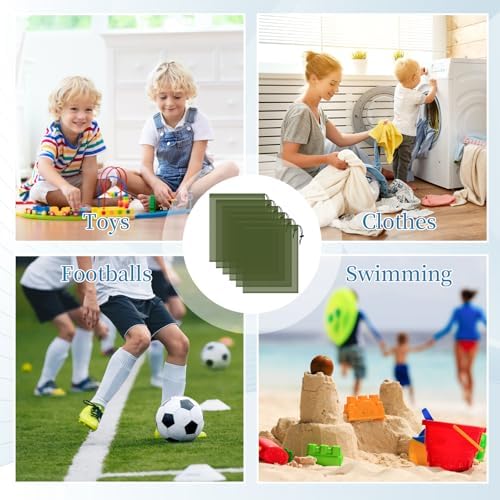 6 Pack Mesh Drawstring Bags with Lock, 14x17 for Gym, Beach, Laundry - Image 7