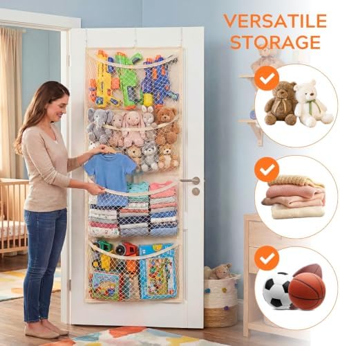 Ofiray-home Cotton Over The Door Stuffed Animal Storage - Image 5