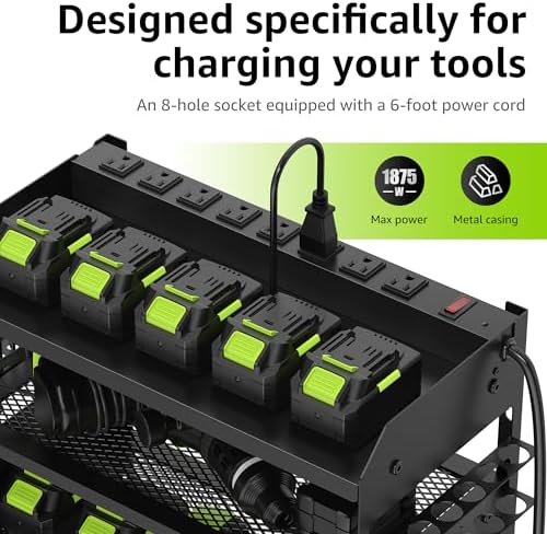 HUPBIPY Modular Power Tool Organizer Wall Mount Drill Holder Garage Shelf - Image 5