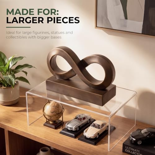 Large Acrylic Risers 2 Pack, Clear Display Stands, 12 x 8 x 6 Inch - Image 4